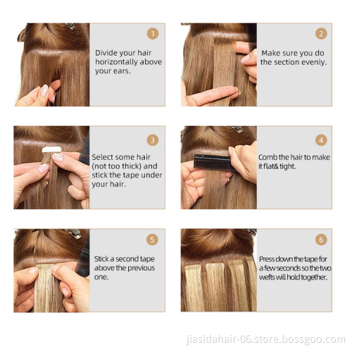 Wholesale 100% Human Hair, #P424 Ombre Color Invisible Tape In Hair Extensions Human Remy Skin Weft Tape Hair Extensions